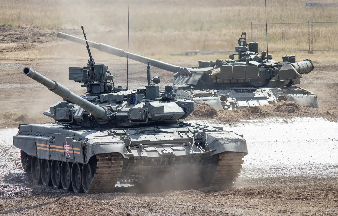 Фото обои грязь, танк, бронетехника, Т-90