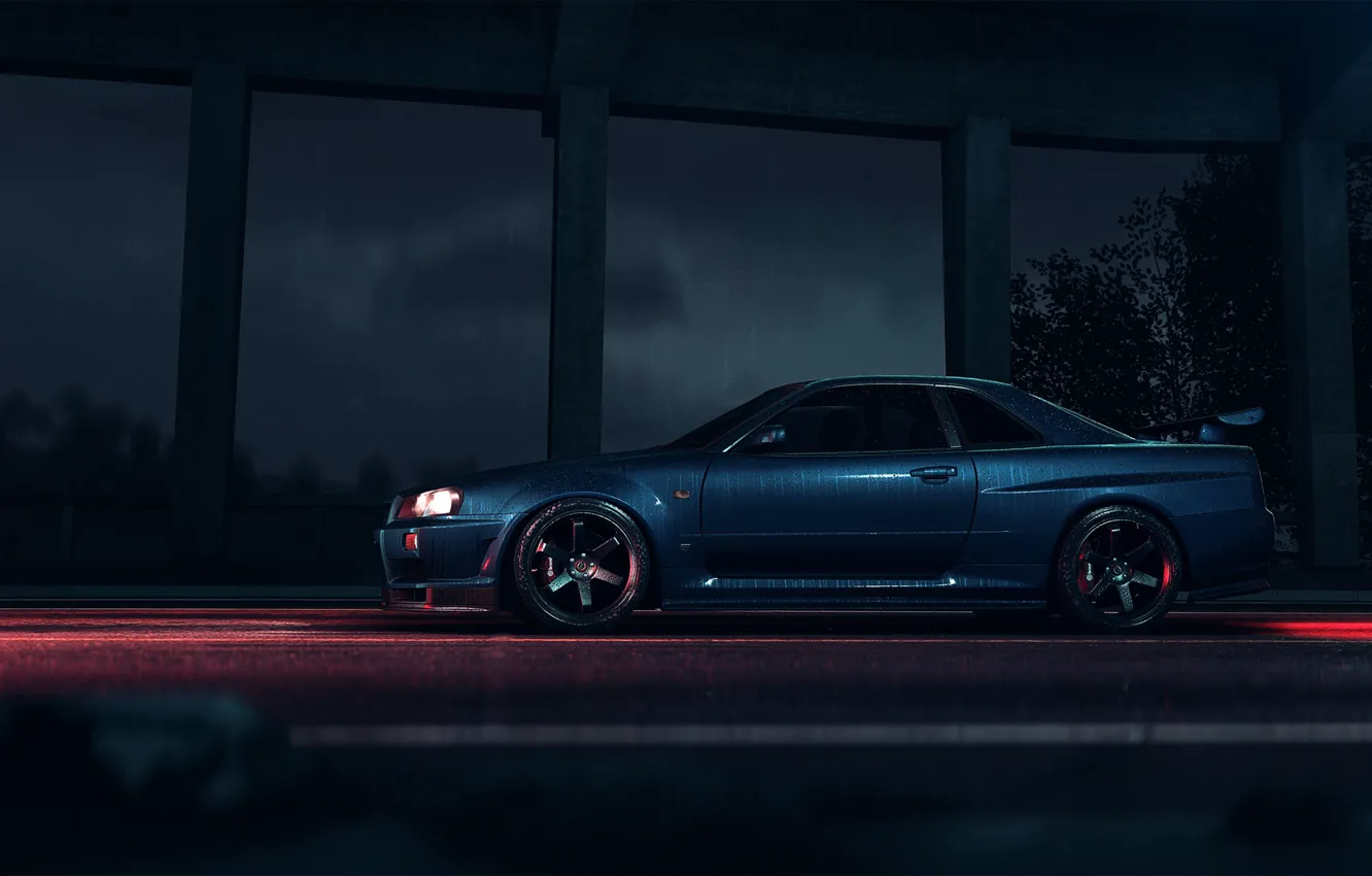 Фото обои nissan, nissan skyline, r34, nissan skyline gtr r34