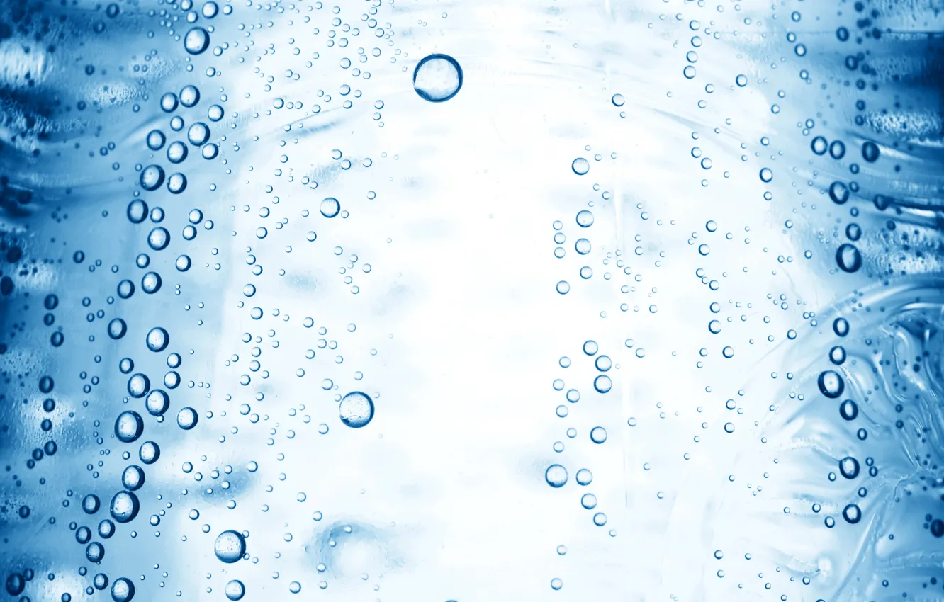 Фото обои вода, пузырьки, синева