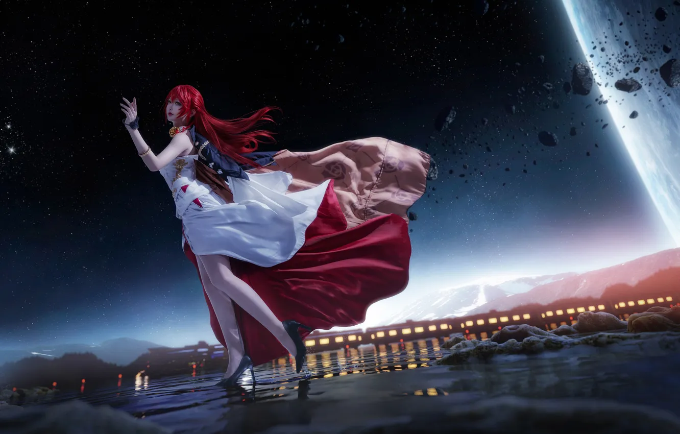 Фото обои Asian, dress, cosplay, Himeko, Honkai, Star Rail, nangongOVO
