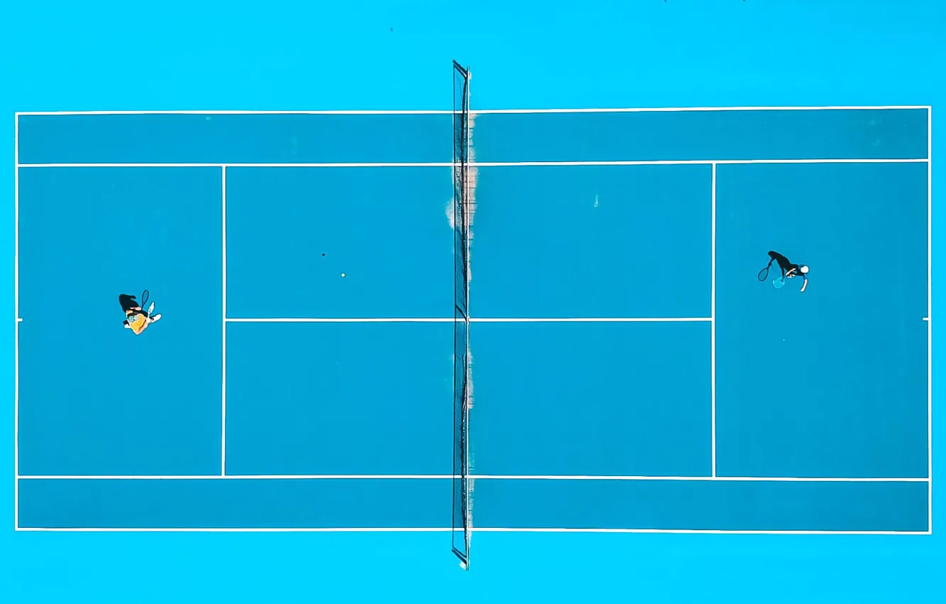 Фото обои игра, теннис, корт