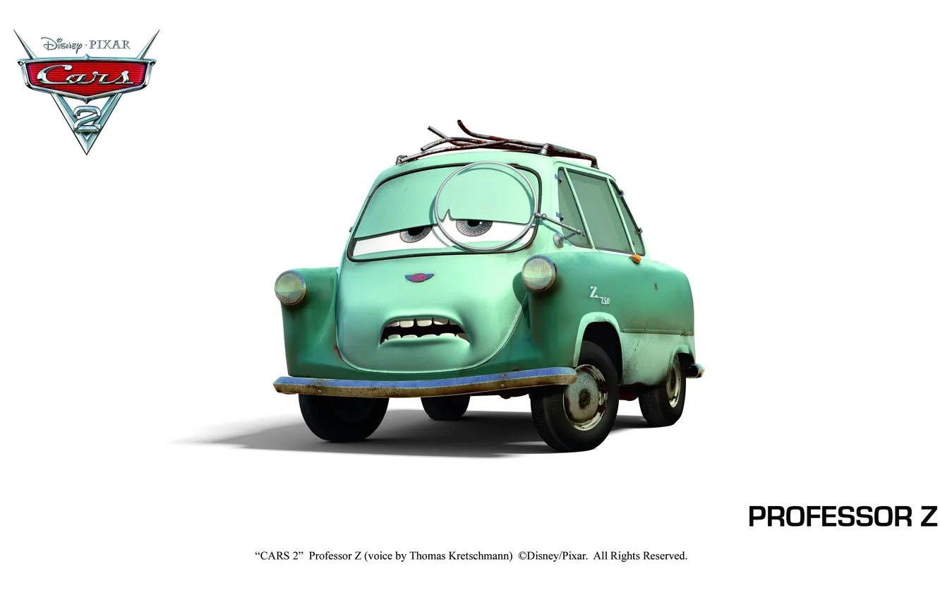 Фото обои pixar, машинки, тачки 2, cars 2, professor