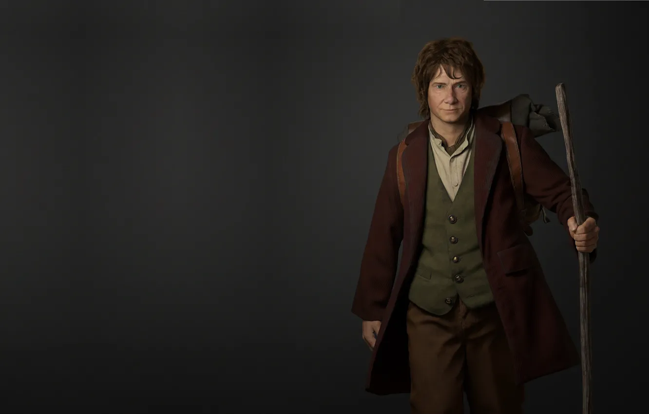 Фото обои рендеринг, арт, fantasy, хоббит, персонаж, иллюстрация, Дж. Р. Р. Толкин, Bilbo Baggins