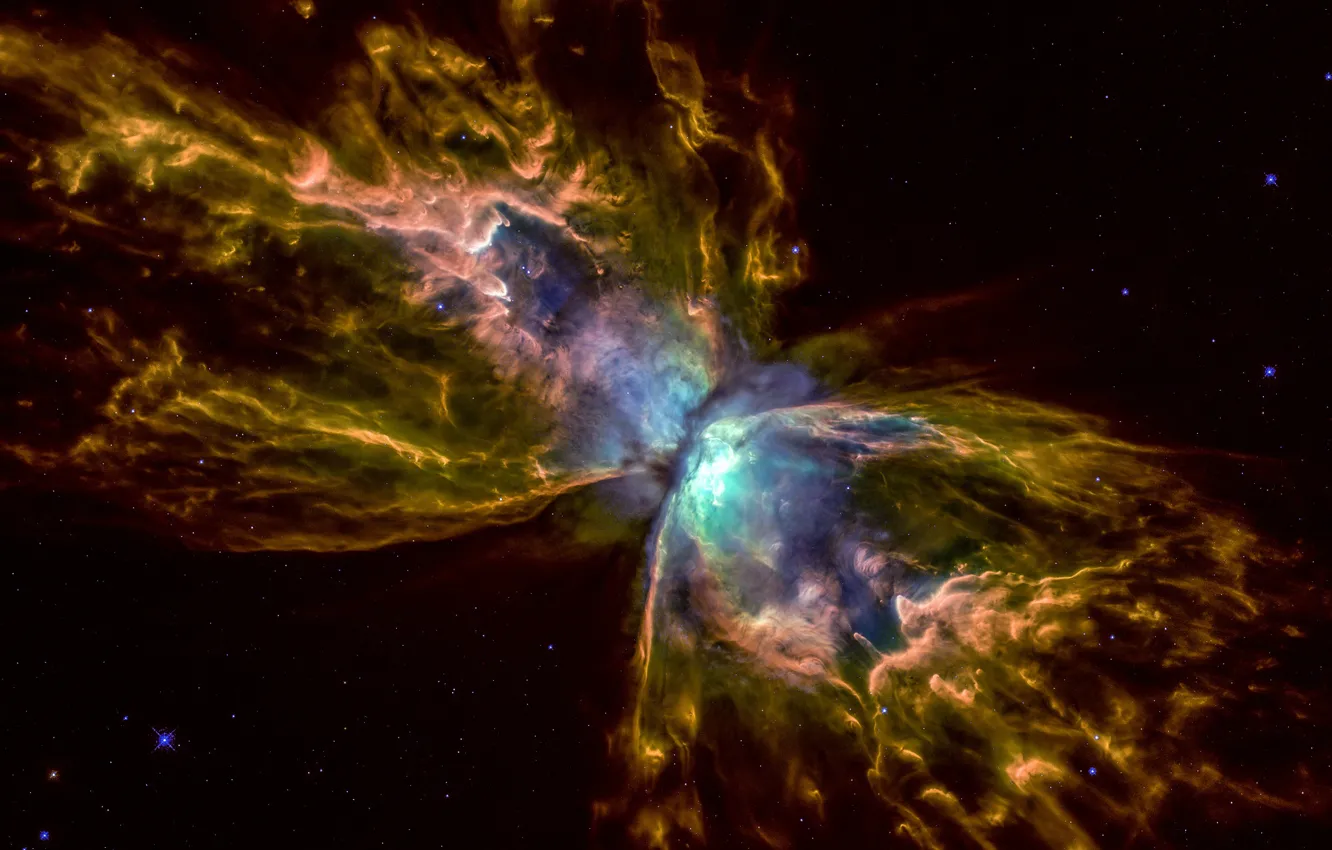 Фото обои Nebula, NGC 6302, Butterfly