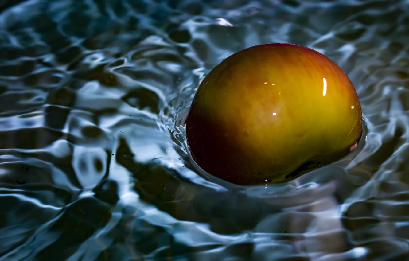 Фото обои вода, яблоко, фрукт