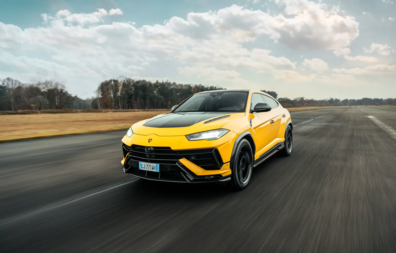 Фото обои Lamborghini, yellow, Urus, Lamborghini Urus Performante