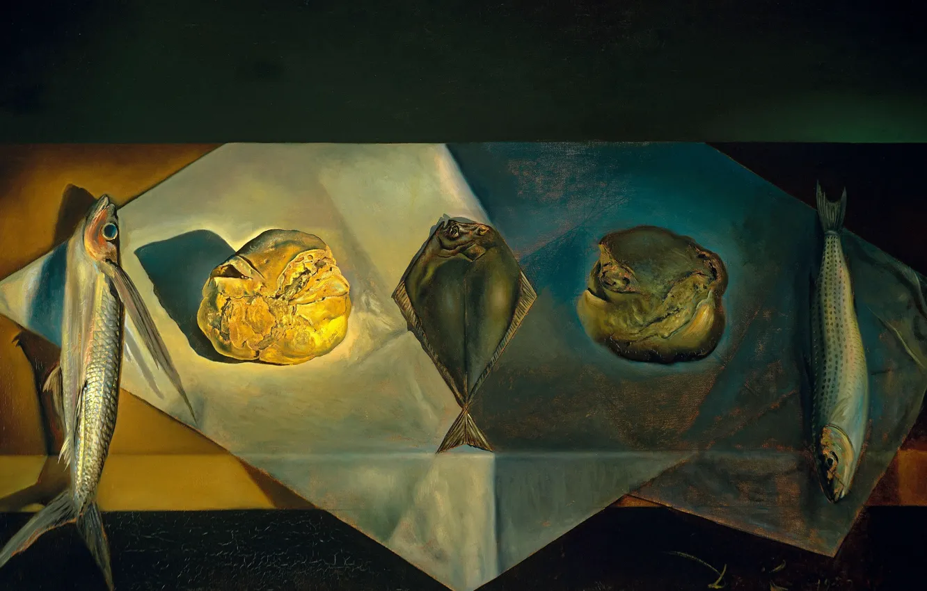 Фото обои сюрреализм, картина, Сальвадор Дали, Salvador Dali, Евхаристический Натюрморт
