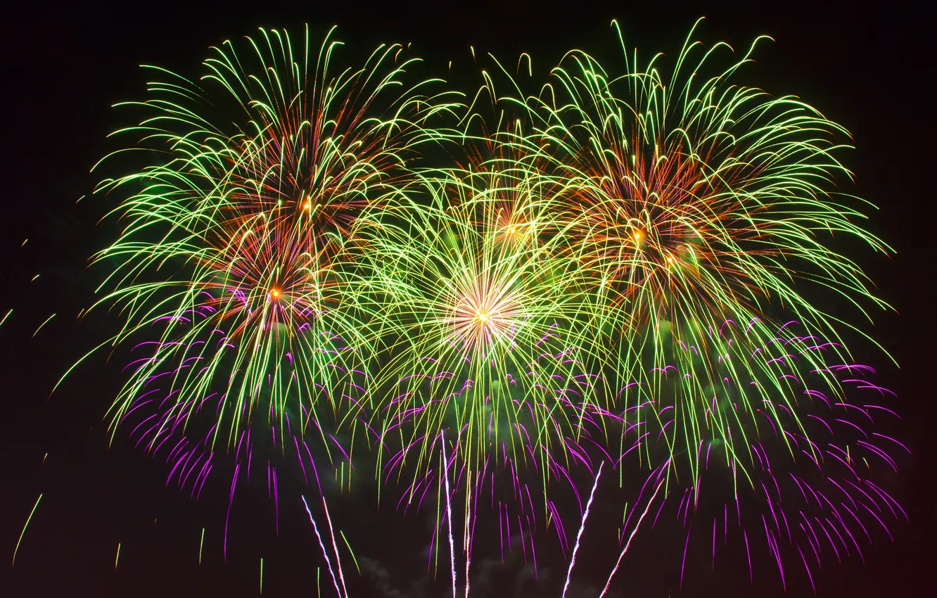 Фото обои sky, sparks, firework display, holiday symbols, victoria day