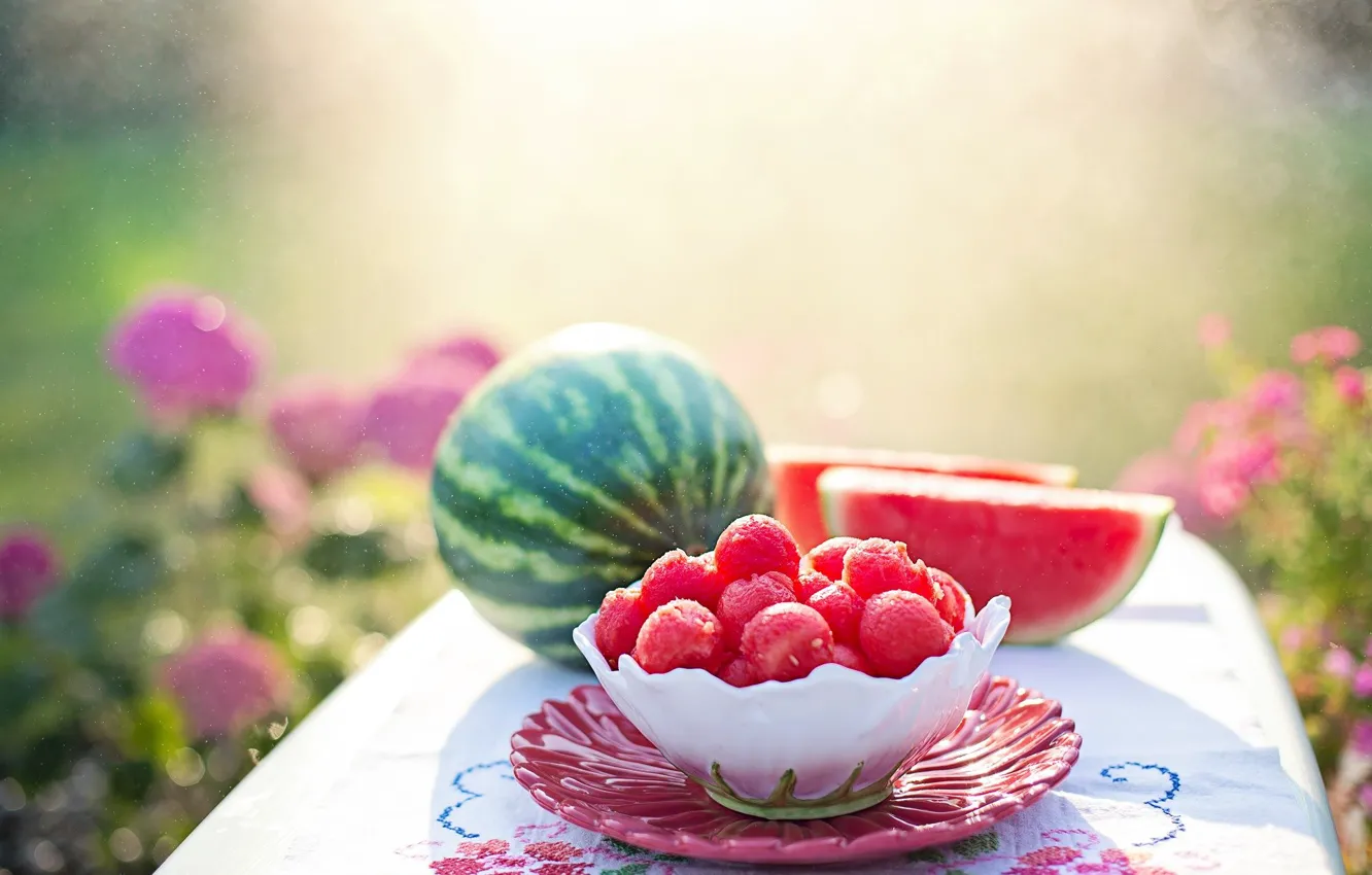 Фото обои лето, арбуз, фрукты, питание, дыня