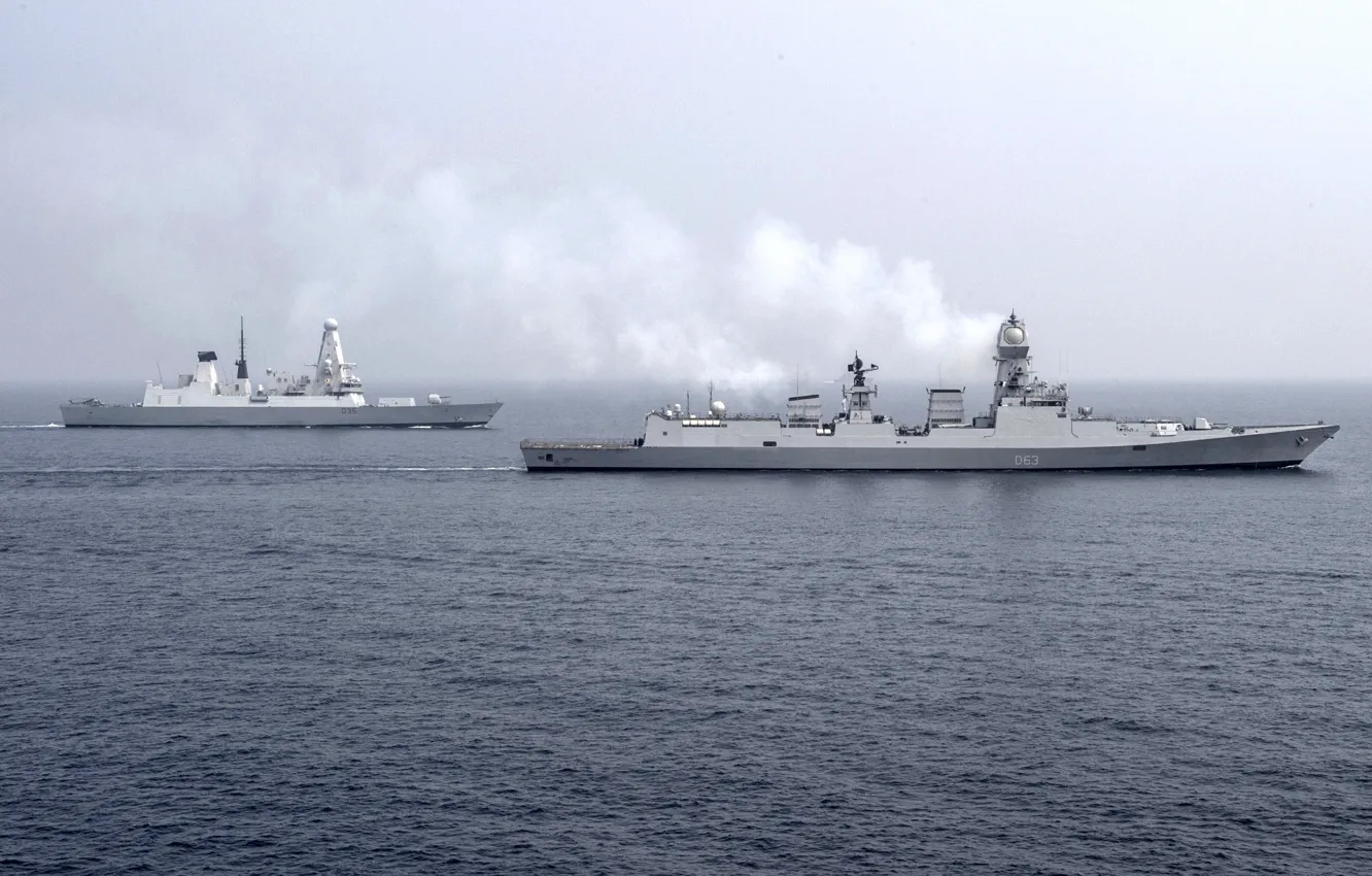 Фото обои флот, учения, боевые корабли