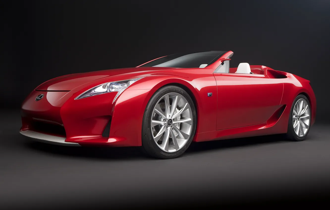 Фото обои Roadster, Lexus LF-A, дорогие машины, крутые тачки, красный автомобиль, обои с автомобилями
