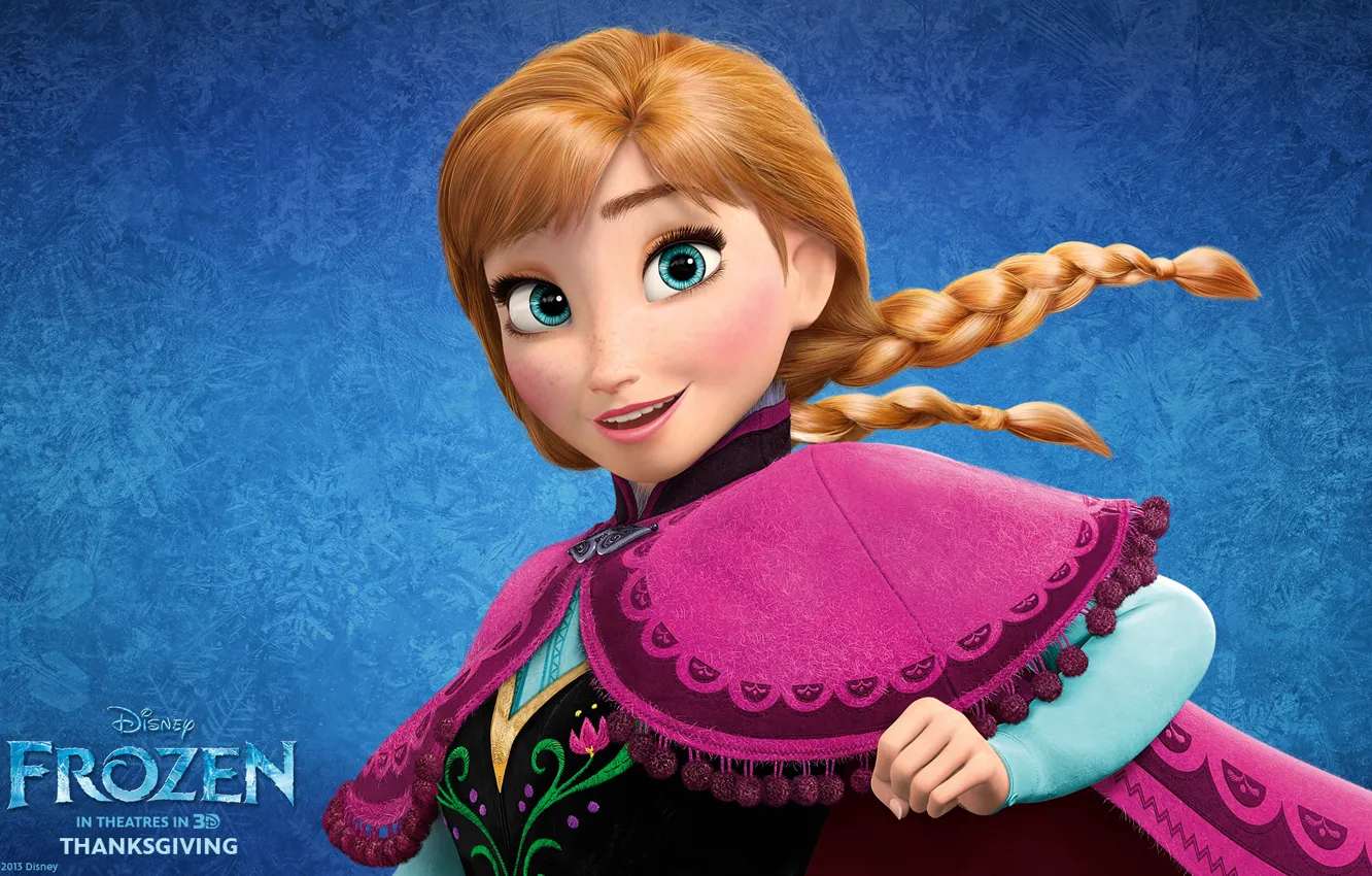 Фото обои Frozen, Anna, Walt Disney, 2013, Холодное Сердце, Animation Studios