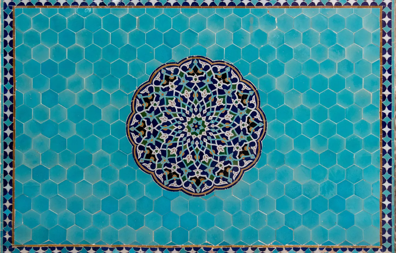 Фото обои Iran, islamic pattern, Jame Mosque