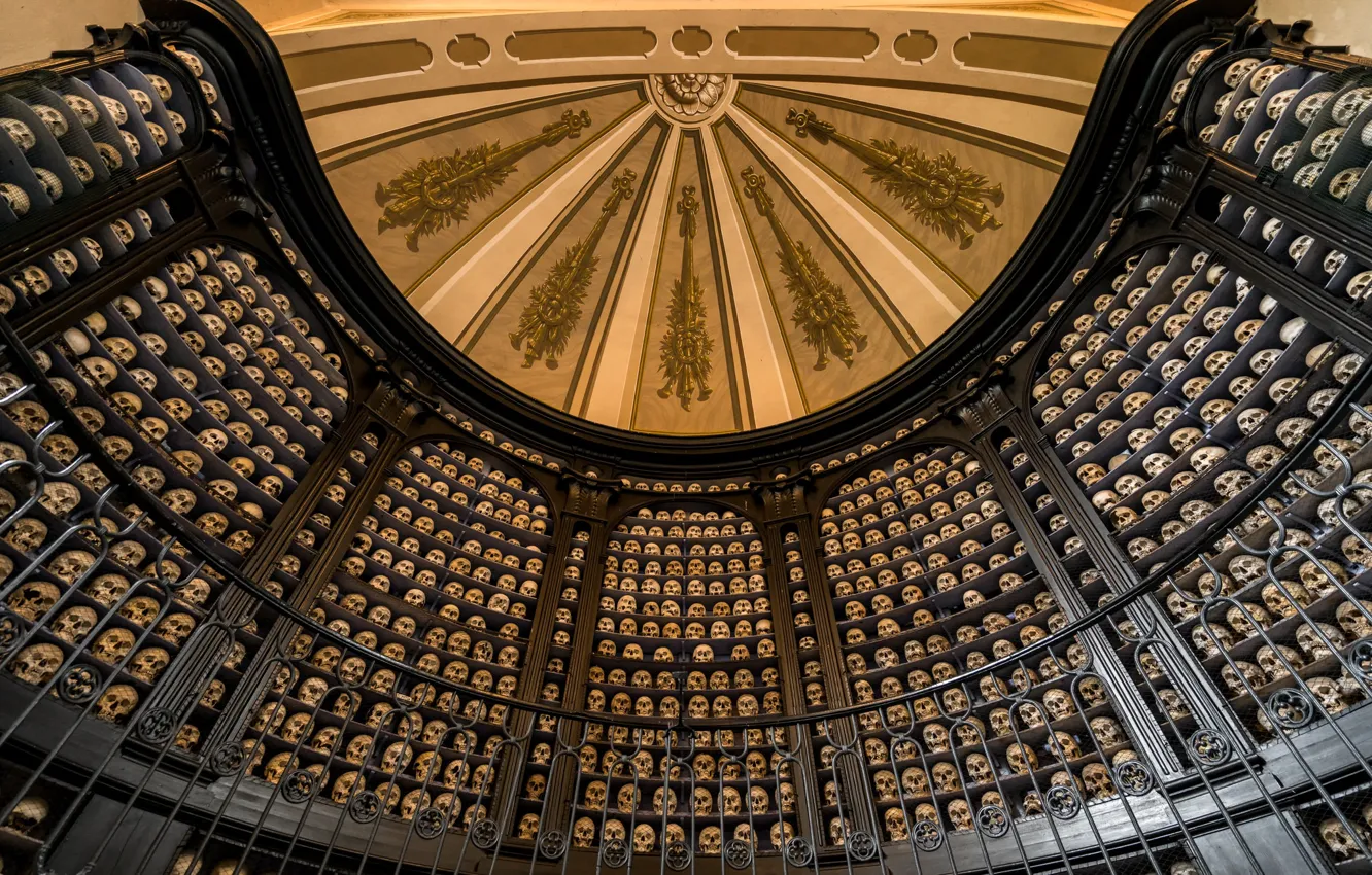 Фото обои фон, черепа, chapel of lost souls