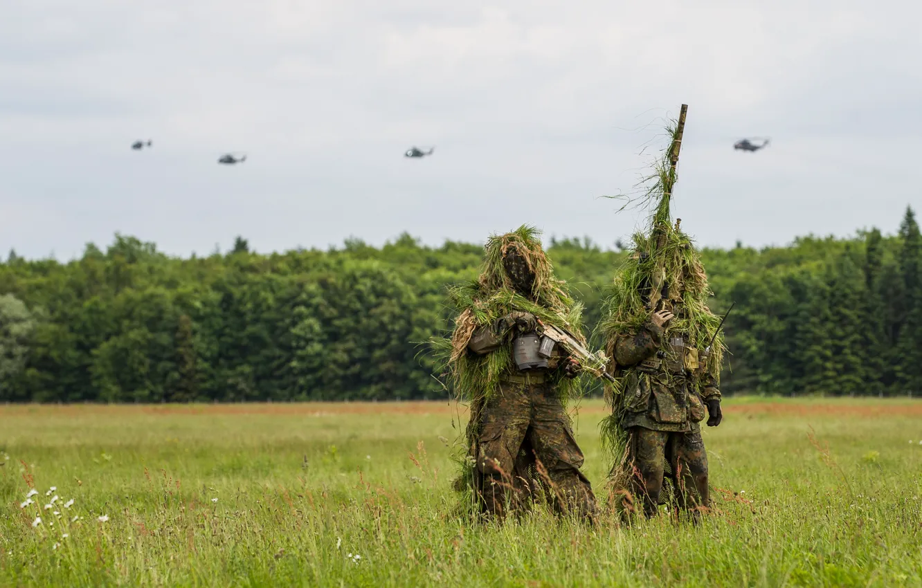 Фото обои солдаты, маскировка, Bundeswehr