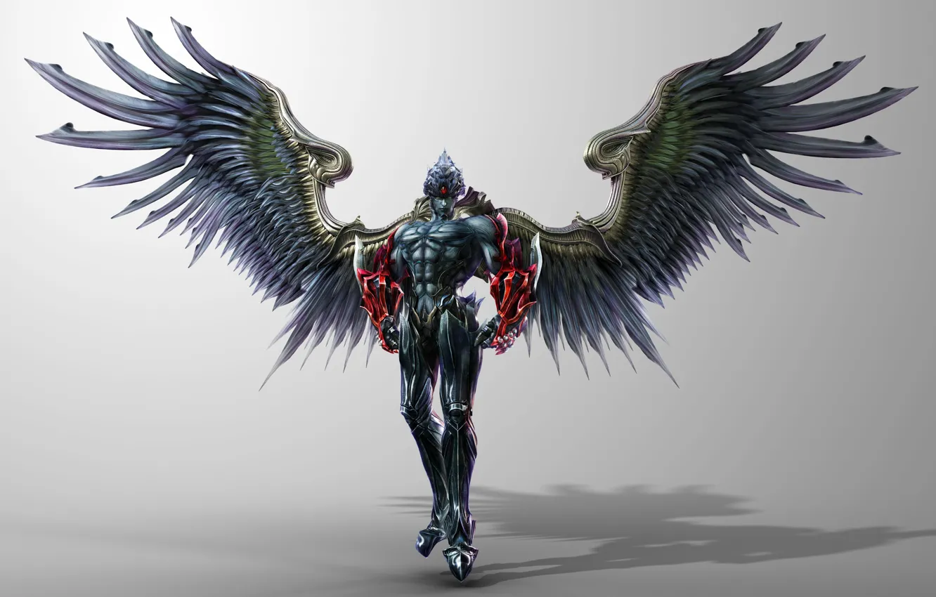 Фото обои крылья, демон, demon, броня, wings, TEKKEN