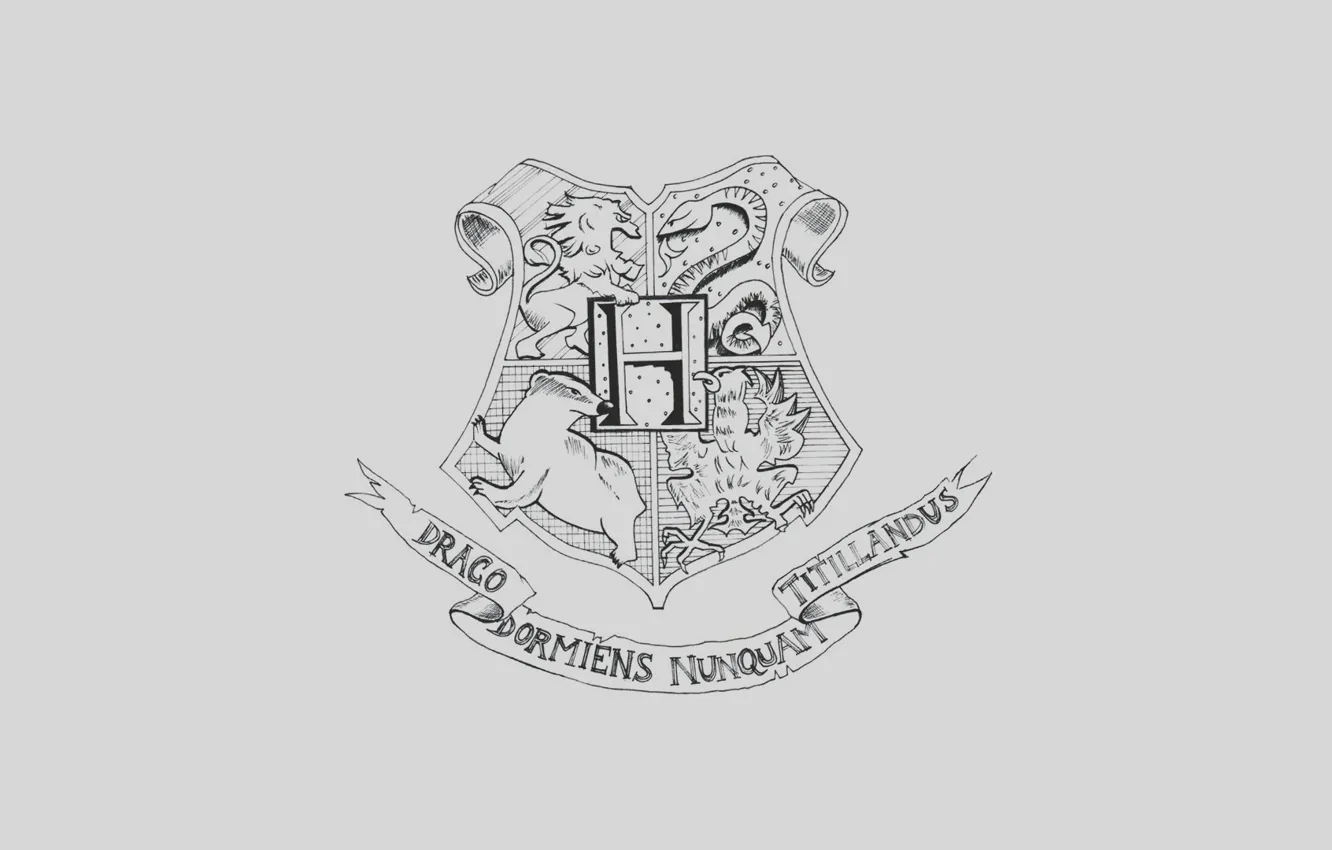 Фото обои герб, Harry Potter, Hogwards, герб Хогвртса, Хогвардс, Гаари Поттер
