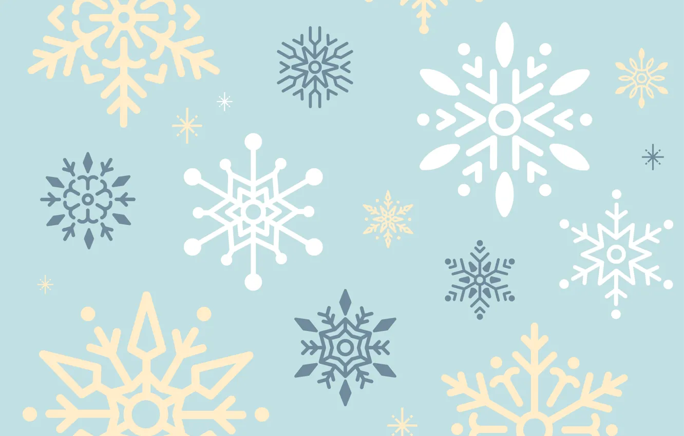 Фото обои снежинки, фон, голубой, vector, текстура, design, background