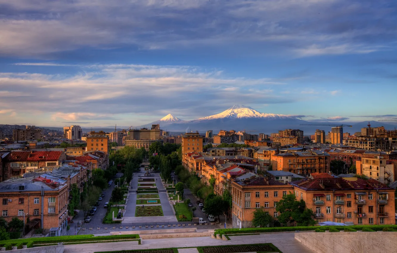 Фото обои Armenia, Yerevan, Kaskad