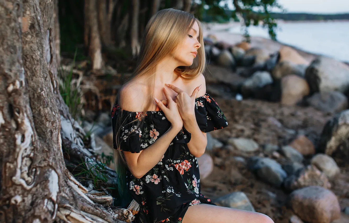 Фото обои девушка, милая, модель, Пляж, Обои, красивая, Кольцо, Sexy