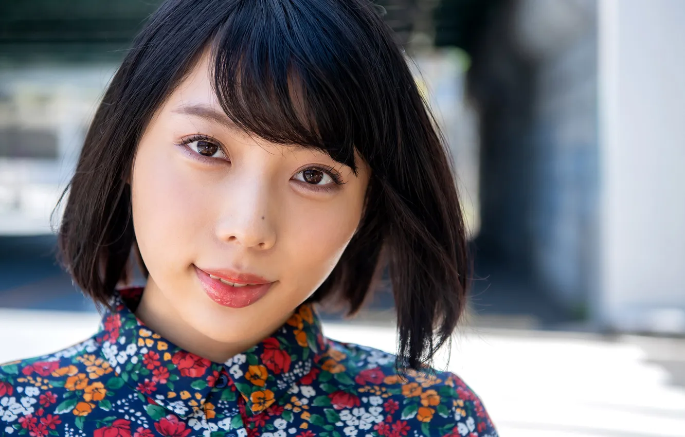 Фото обои Beautiful, Asian, Model, Smile, Woman, Pretty, Japanese, Outdoor