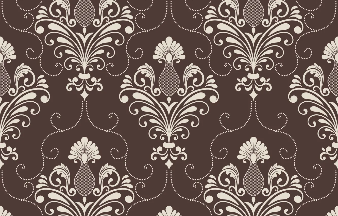Фото обои фон, коричневый, орнамент, style, винтаж, victorian