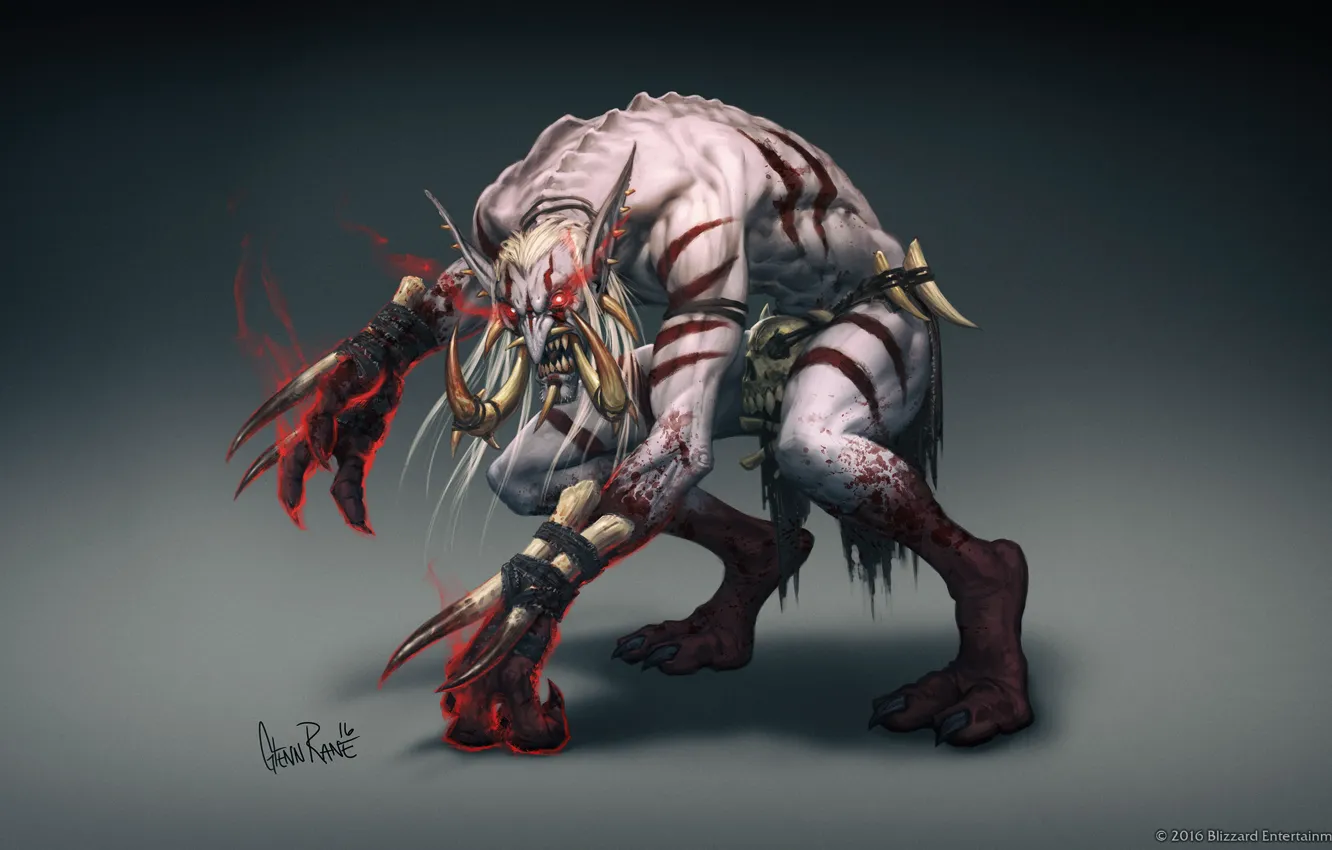 Фото обои World of Warcraft, Warcraft, Blizzard, Art, Concept Art, Troll, Characters, Trolls