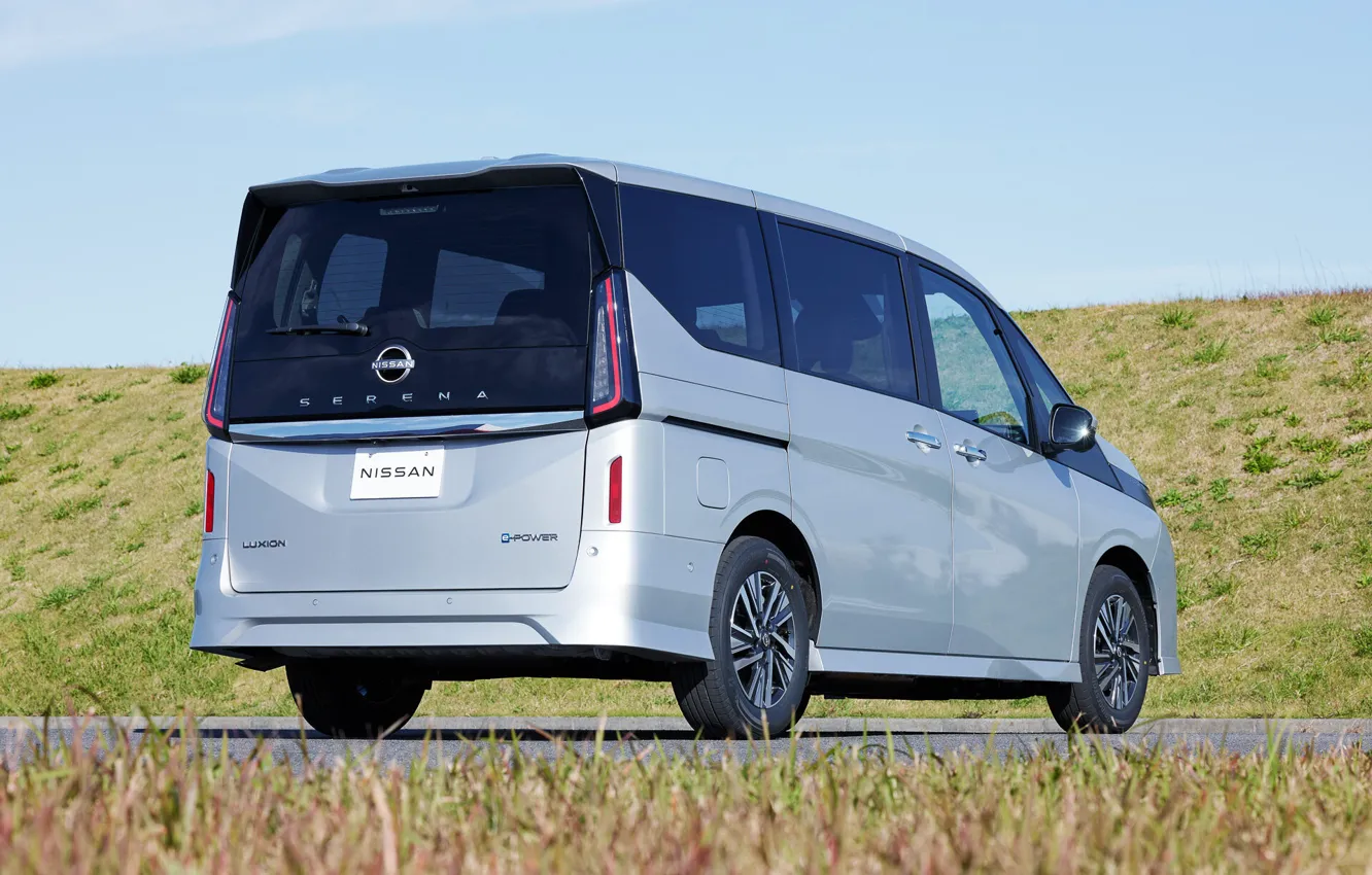 Фото обои Nissan, вид сзади, Serena, 2022, Nissan Serena