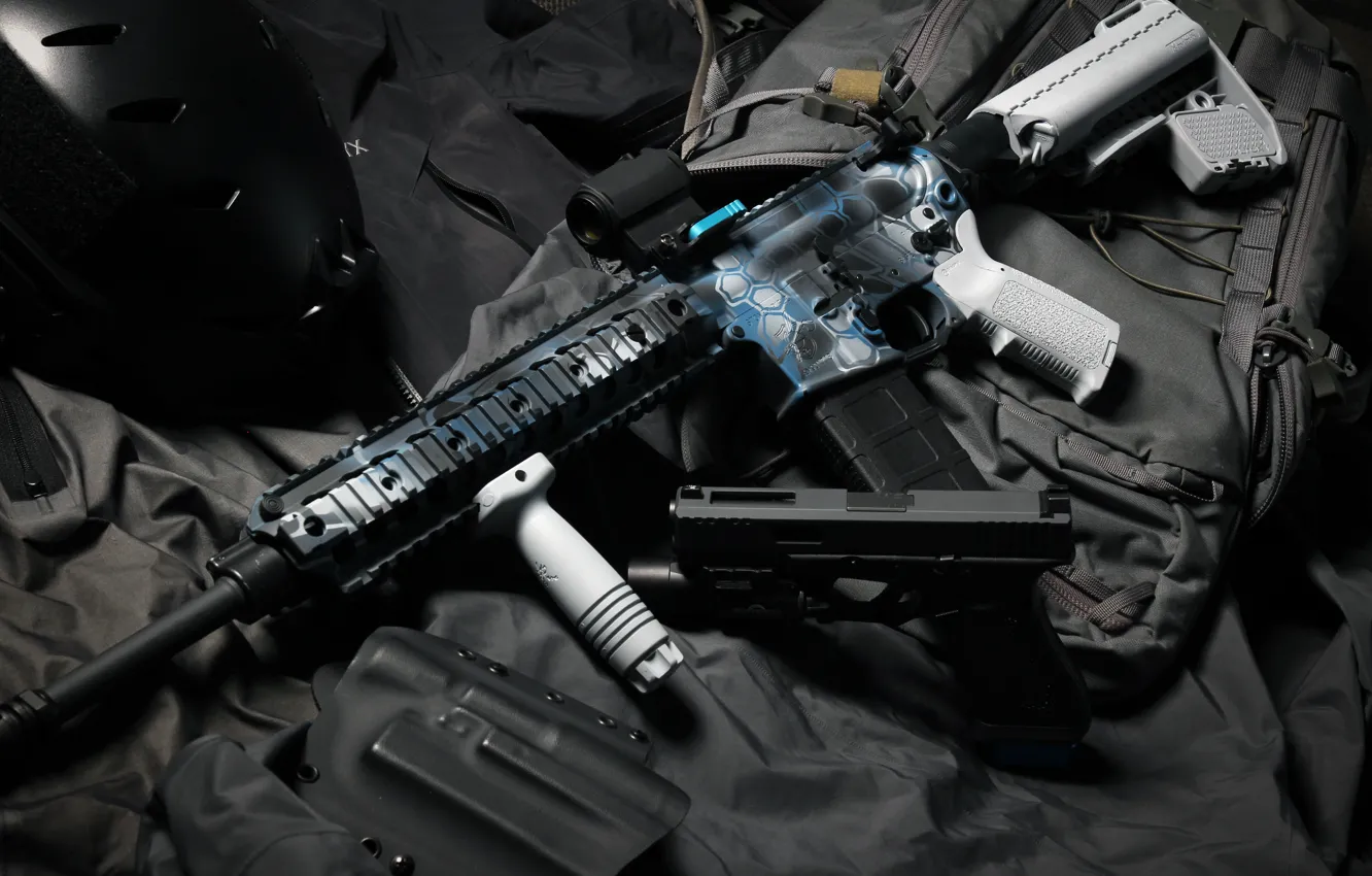Фото обои пистолет, оружие, фон, Glock, штурмовая винтовка, самозарядный