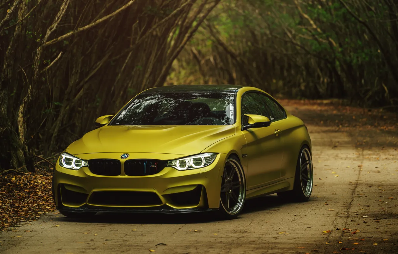 Фото обои BMW, BMW M4, Austin Yellow, BMW M4 Coupe Austin Yellow