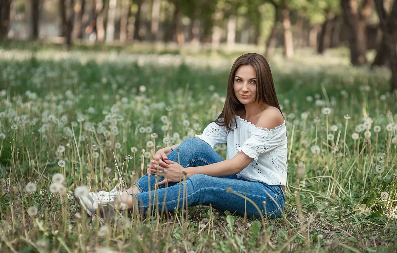 Фото обои park, model, brunette, Георгий Дьяков