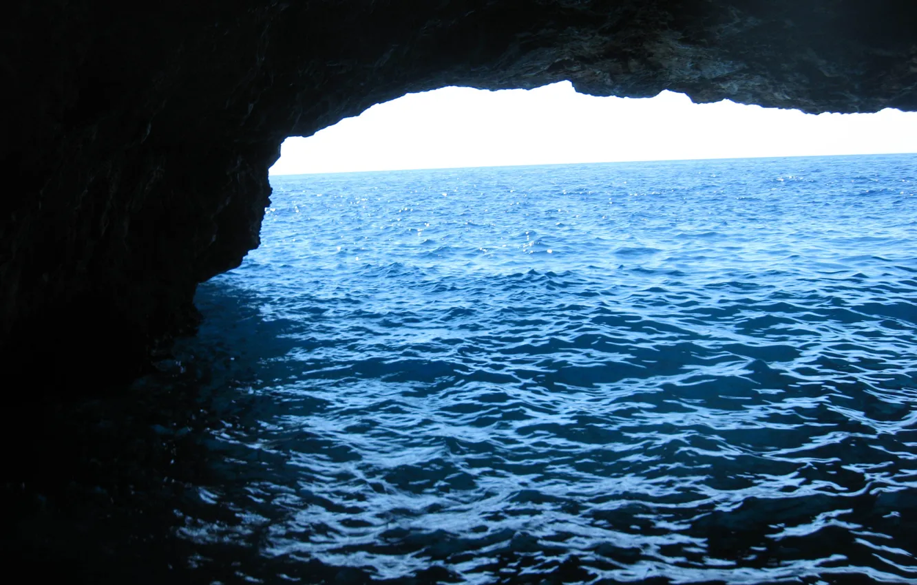 Фото обои sea, ocean, cave