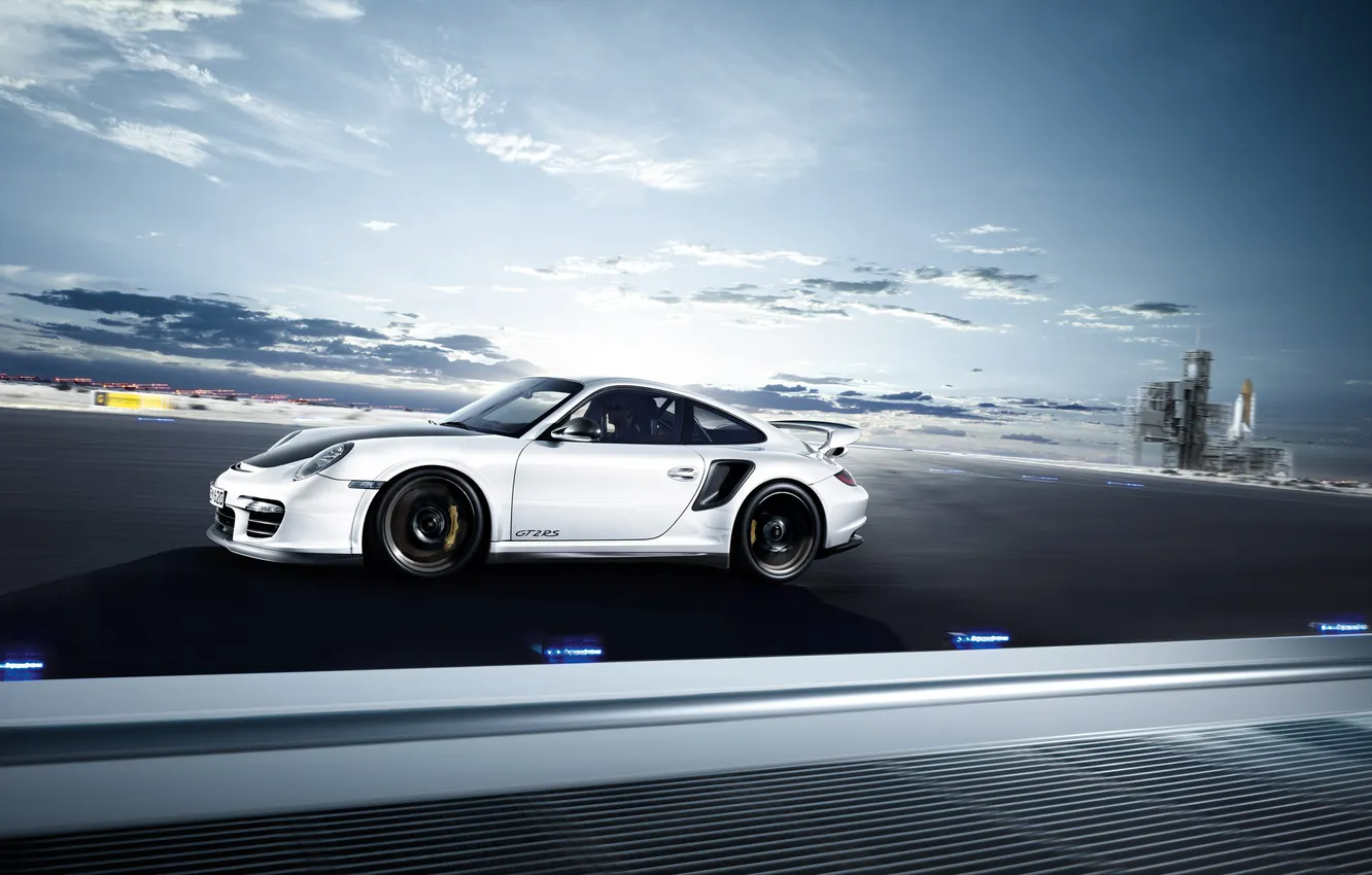 Фото обои Porsche, Скорость, Машины, Трасса, Шатл, GT2RS