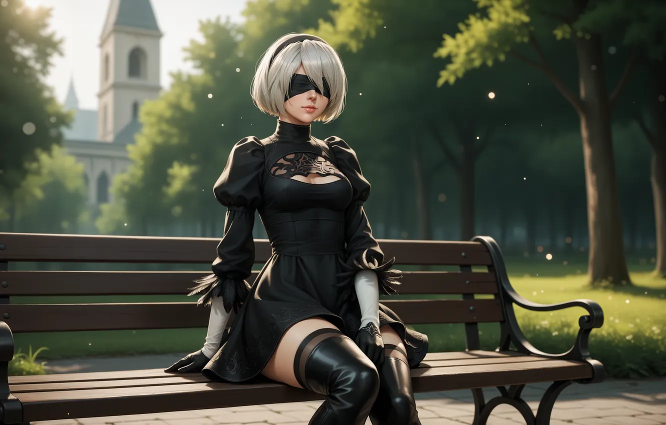 Фото обои wallpaper, Android, Games, picture, Nier Automata, PARK