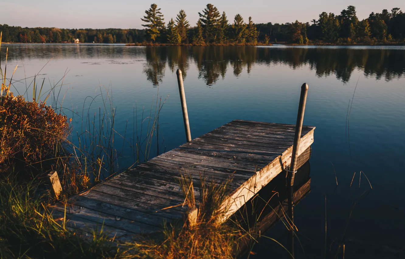 Фото обои природа, озеро, водоем