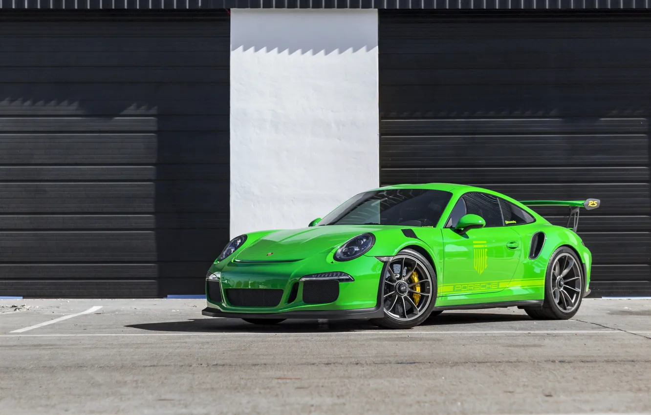 Фото обои Porsche, Green, GT3RS, 991