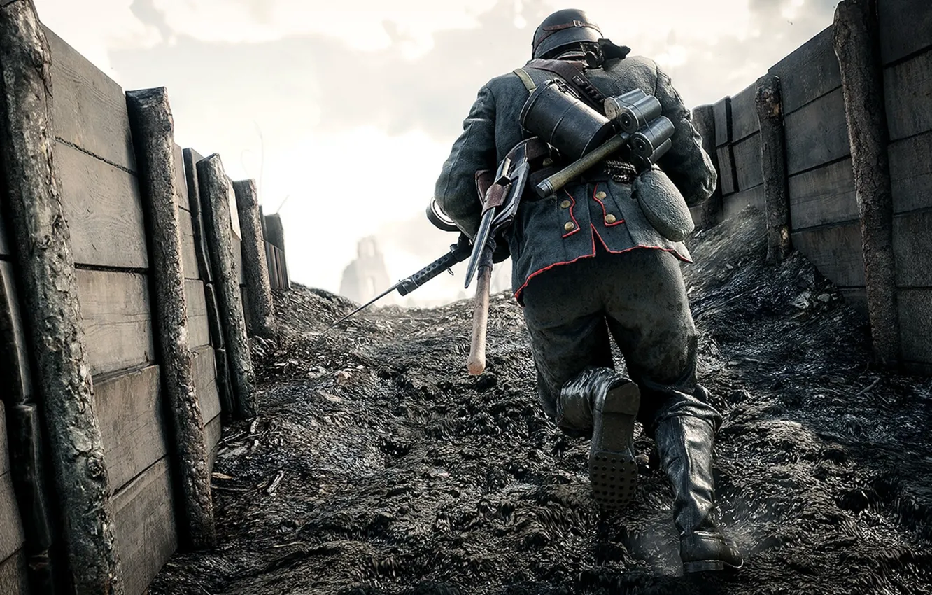 Фото обои wallpaper, battlefield, gun, game, soldier, smoke, weapon, war