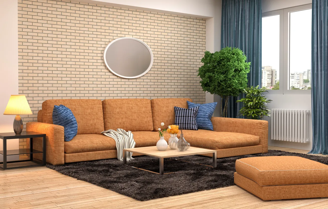 Фото обои цветы, дизайн, диван, мебель, интерьер, гостиная, модерн, decoration