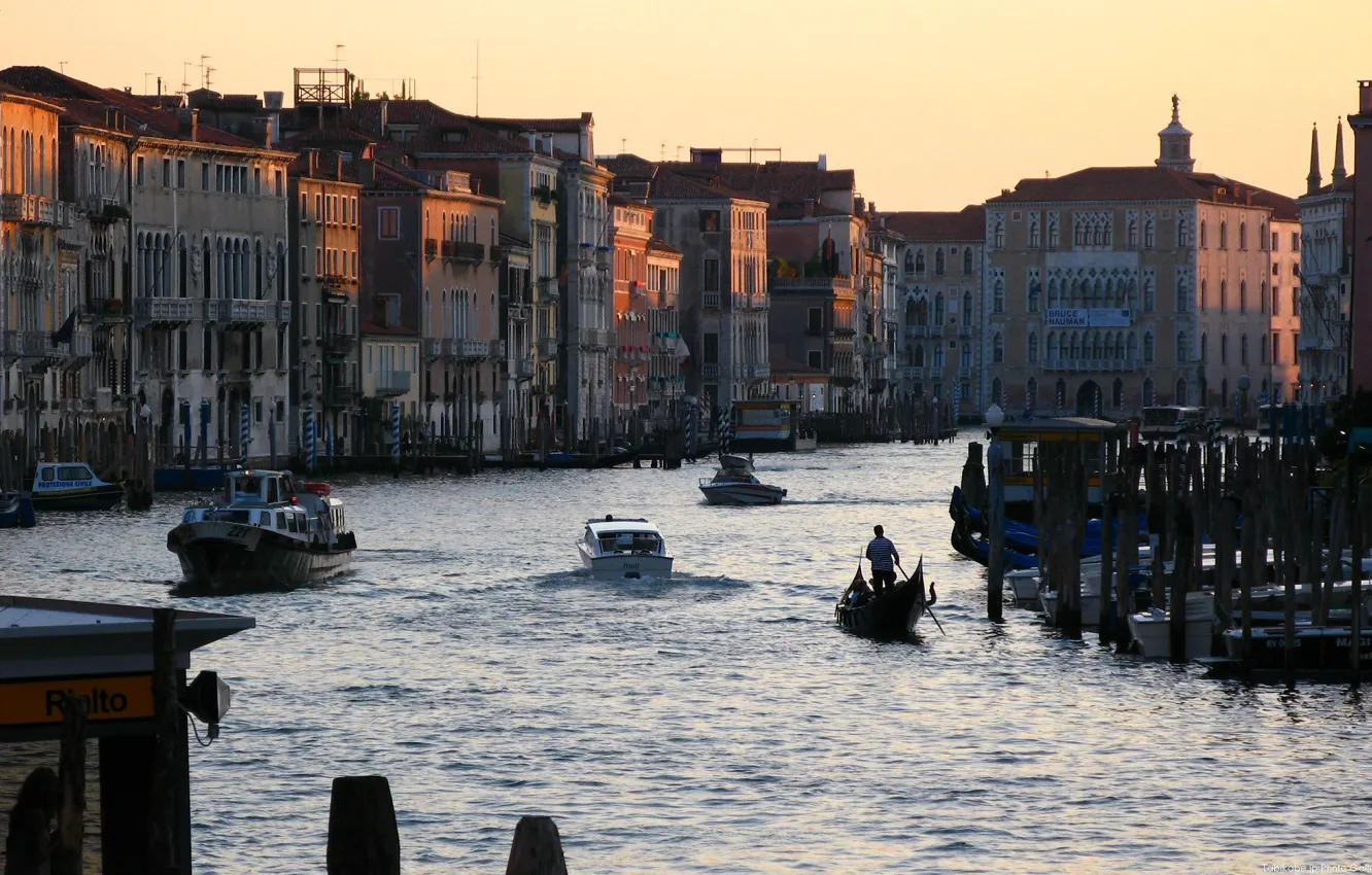 Фото обои Италия, Венеция, гондола