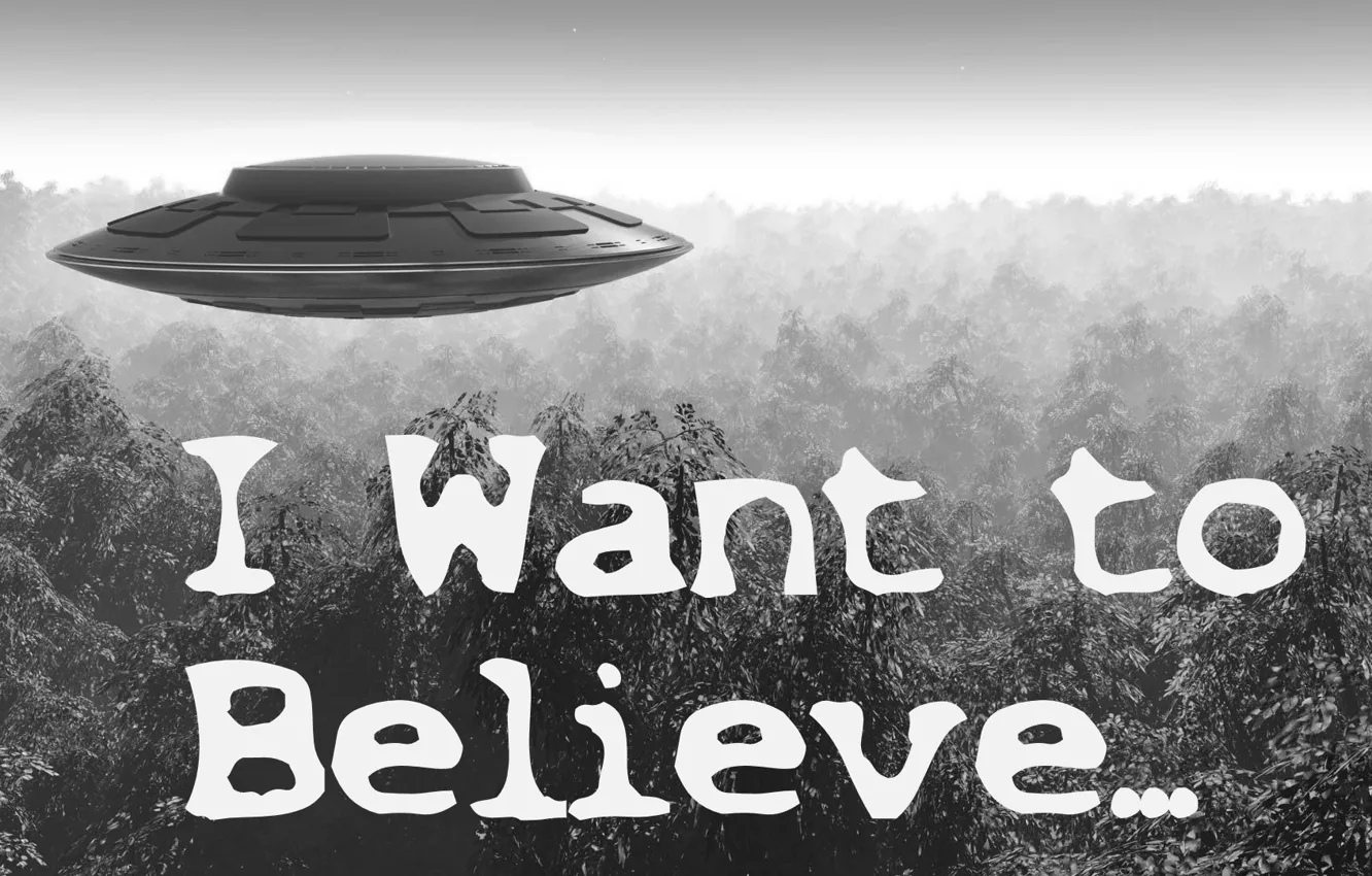 Фото обои UFO, X-Files, I want to Believe