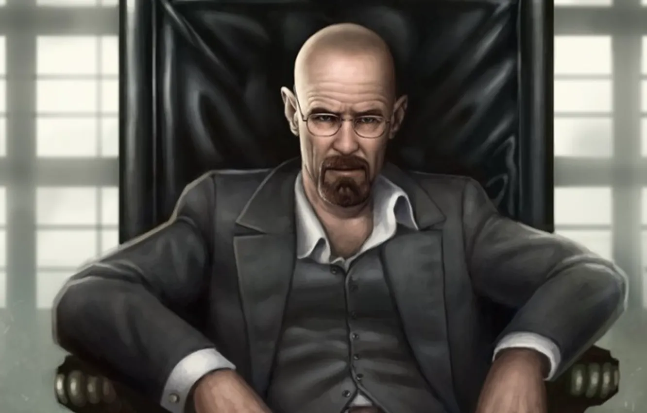 Фото обои Breaking Bad, man, series, men, gangsta, assassin, glasses, table