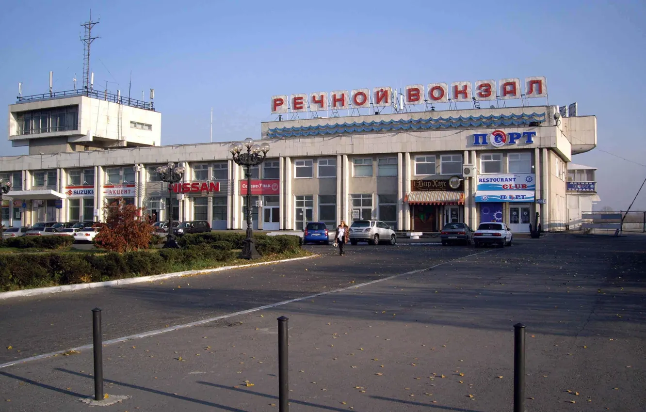 Фото обои Барнаул, Речной вокзал, площадь Баварина