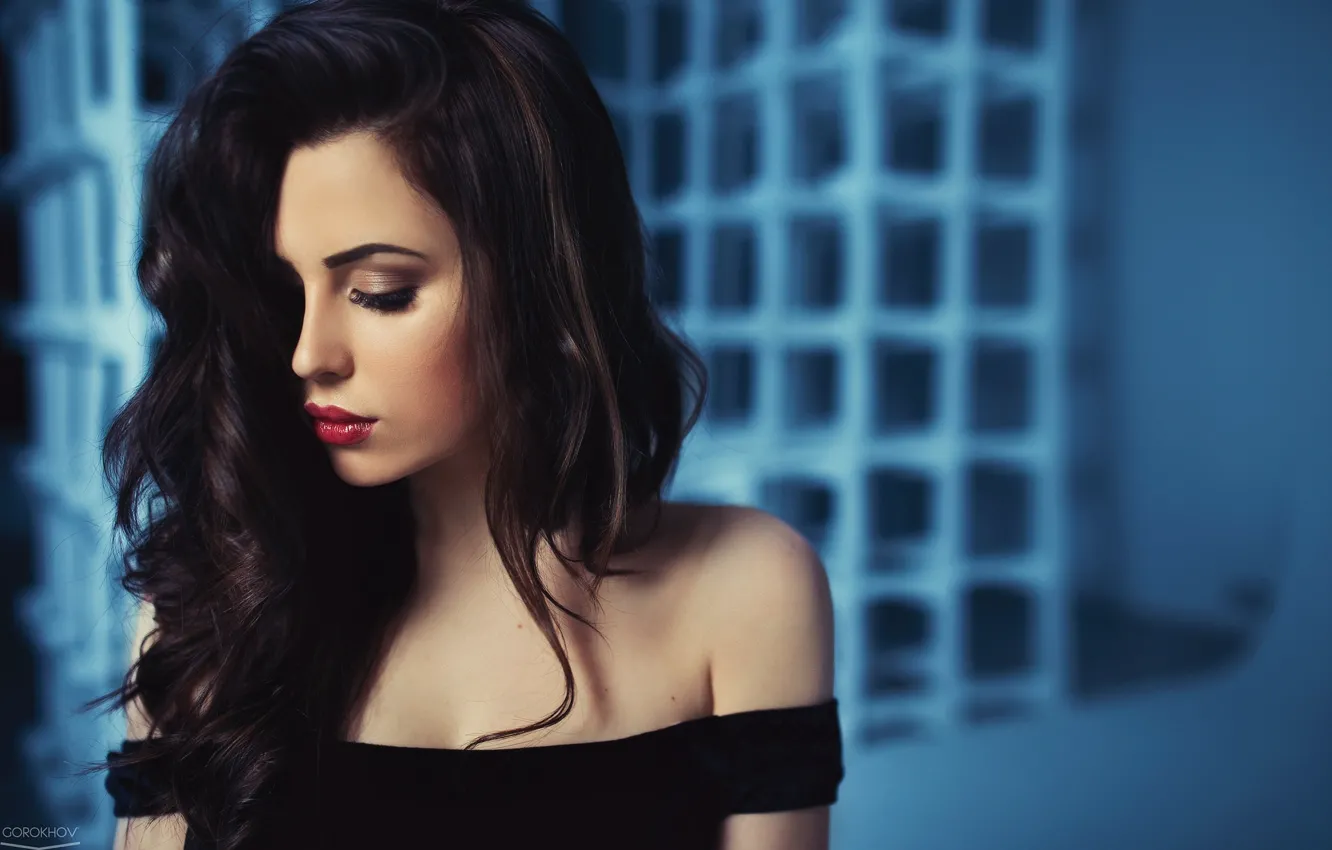 Фото обои девушка, модель, брюнетка