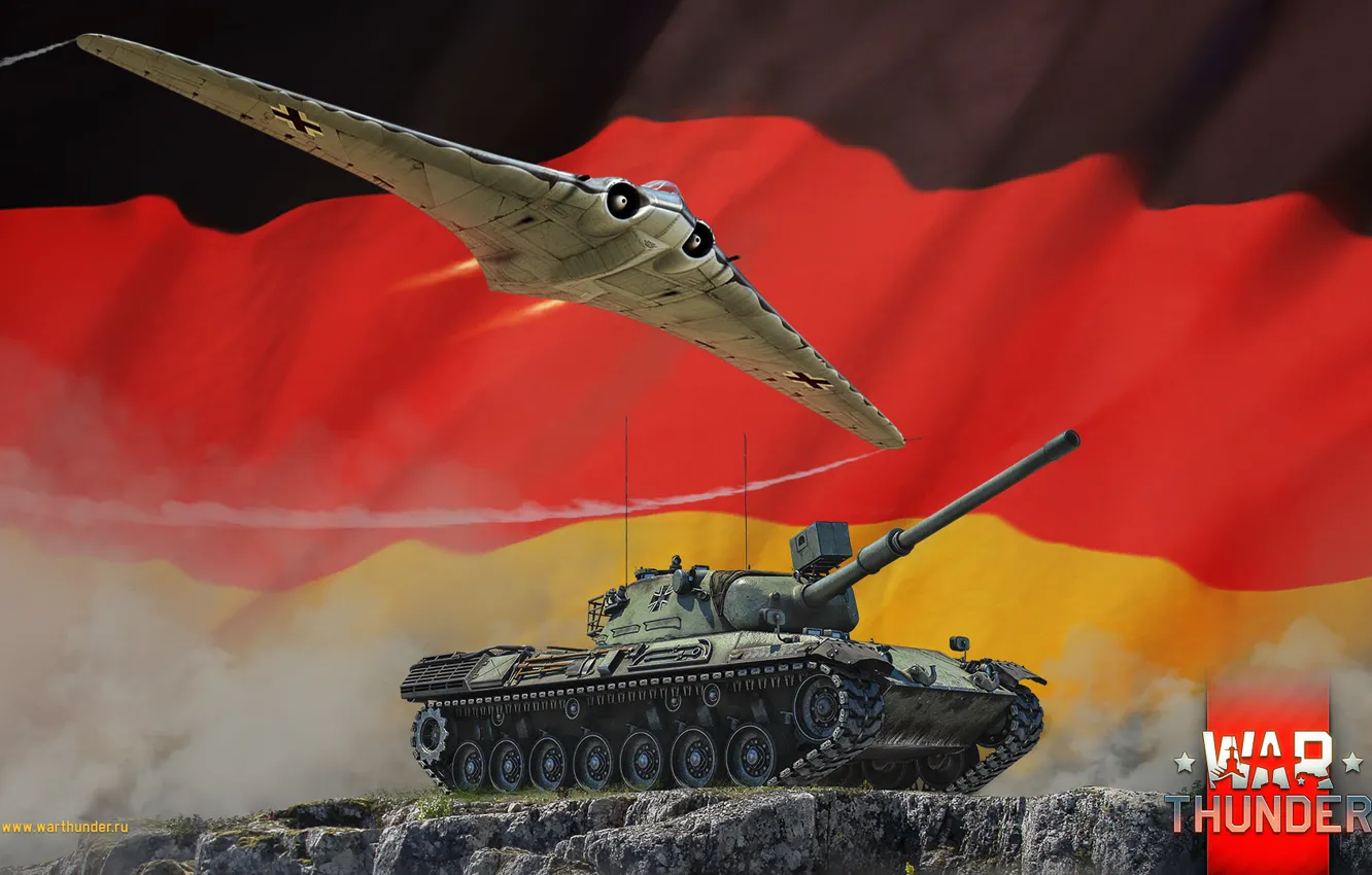 Фото обои Germany, Leopard1, War Thunder, Ho229