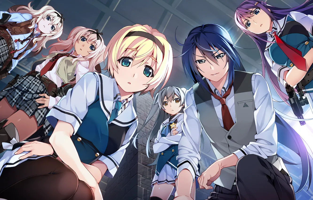 Фото обои девушки, аниме, арт, Grisaia: Phantom Trigger