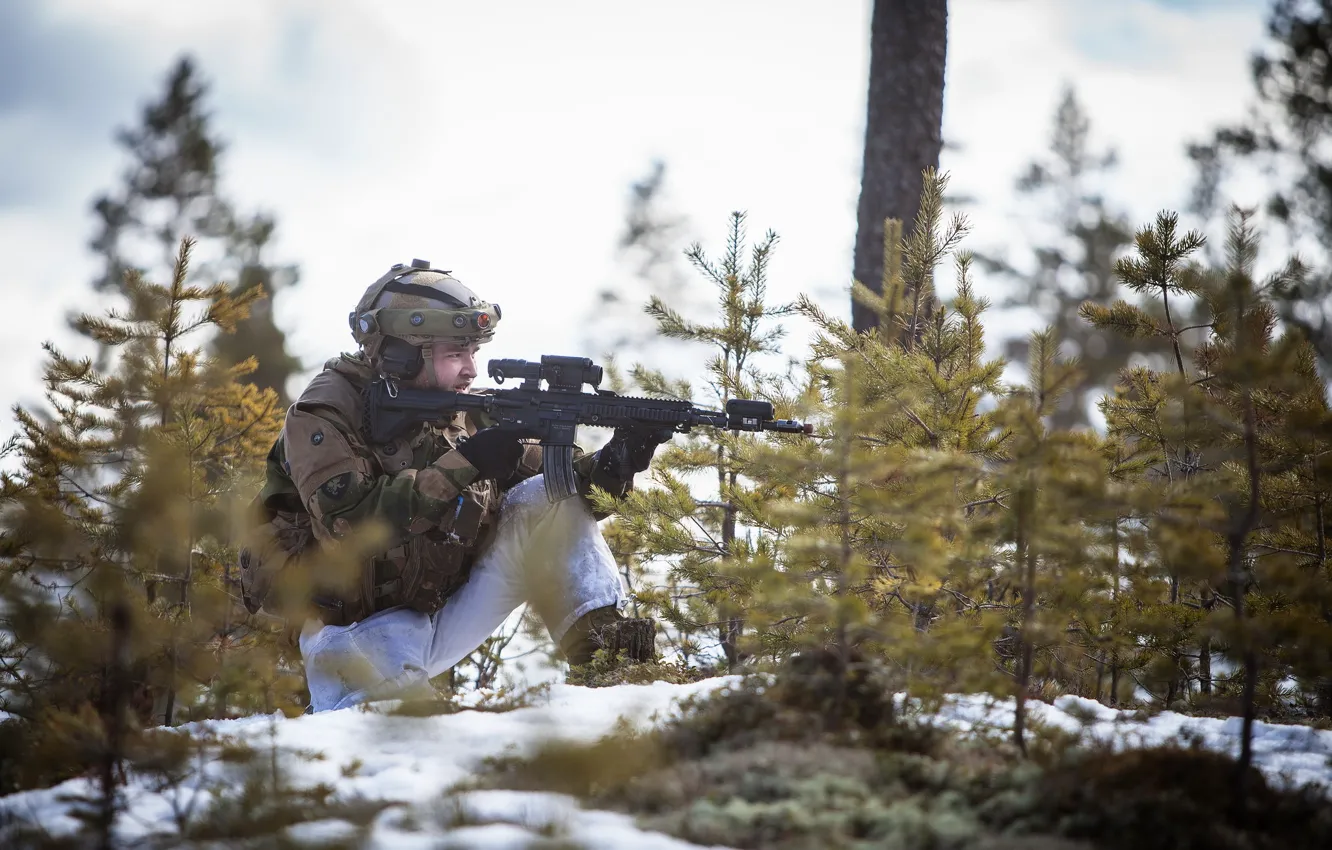 Фото обои оружие, армия, солдат, Norwegian Army