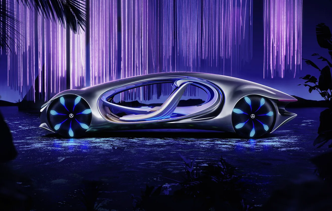 Фото обои концепт, Vision, электромобиль, 2020, AVTR, Mecedes-Benz
