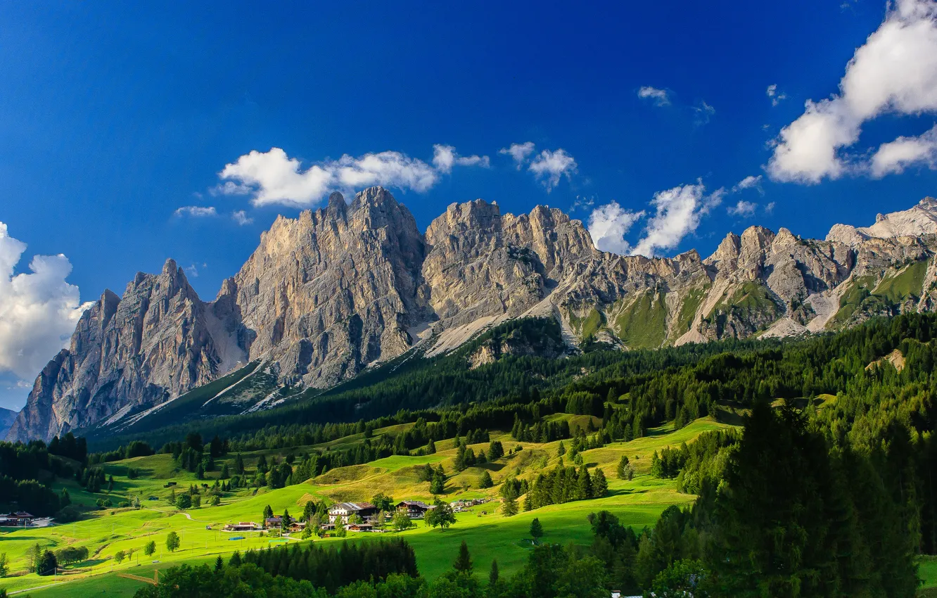 Фото обои горы, Германия, долина, Бавария, деревня, Germany, Bavaria