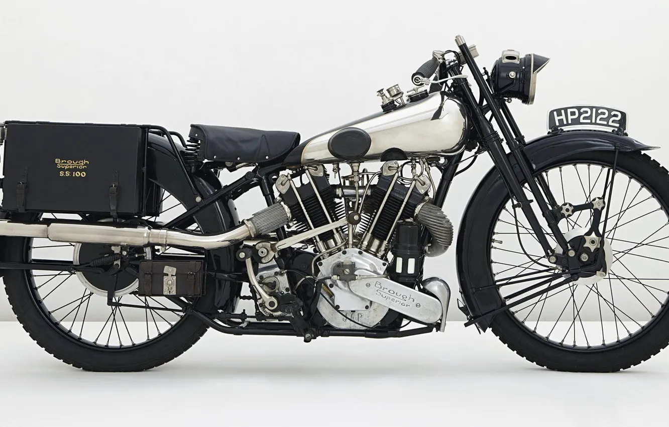 Фото обои engine, brough superior, classick bike