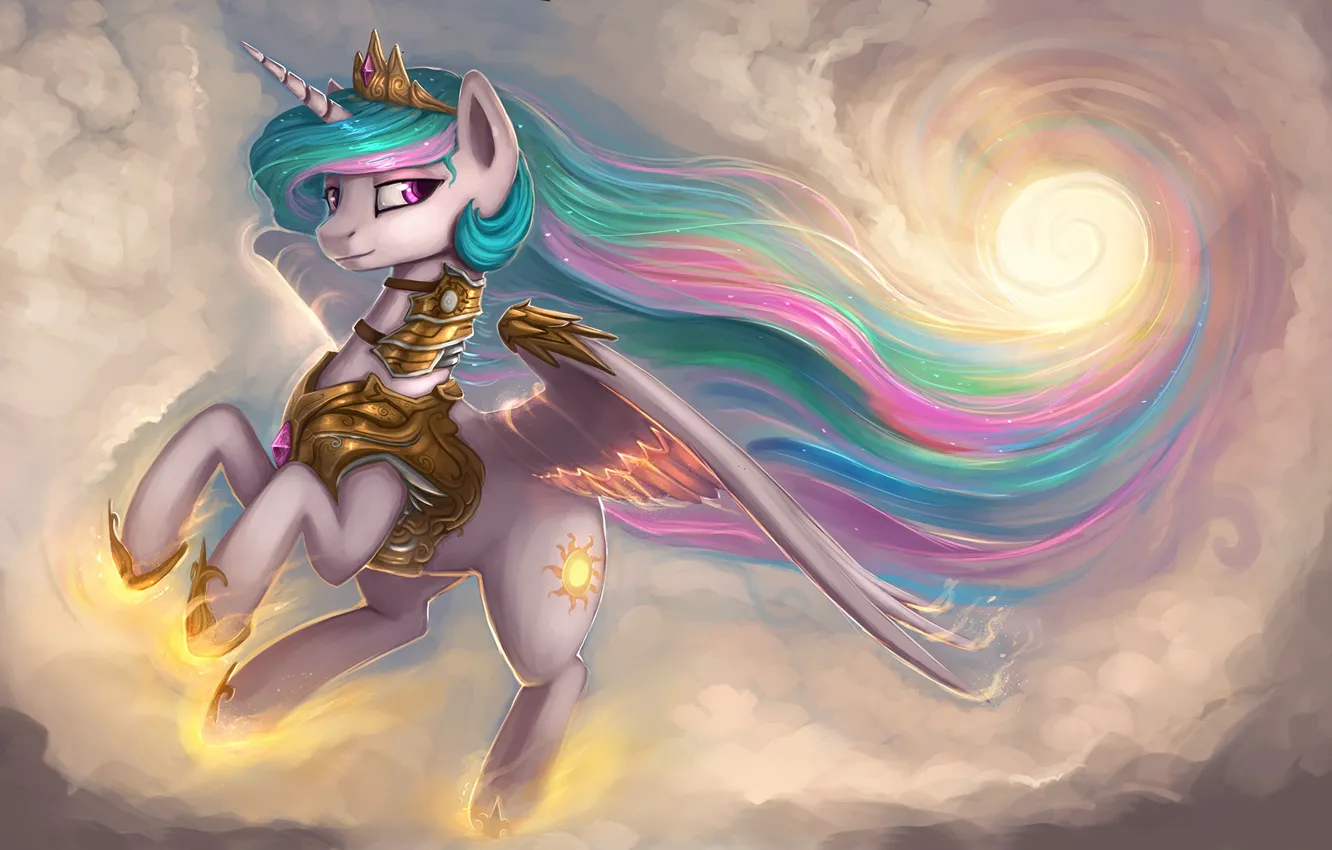 Фото обои фэнтези, My Little Pony: Friendship Is Magic, Принцесса Селестия, Princess Celestia, by Rain-Gear